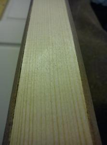 Picture of the first edge after planing